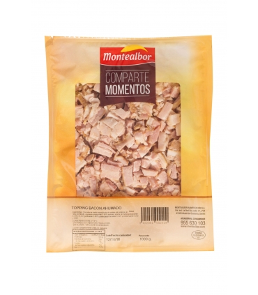 BACON AHUMADO TOPPING VACIO 1 KG. "MONTEALBOR"