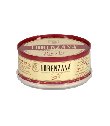MANTEQUILLA TRAD. S/SAL LATA 250G "LORENZANA"