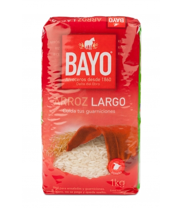 ARROZ LARGO ESP. HOST. PAQ. 1 KG "BAYO"