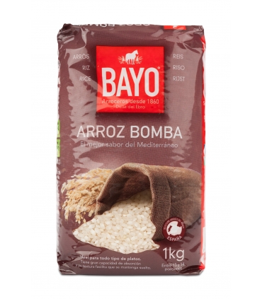 ARROZ BOMBA ESP. HOST. PAQ. 1 KG "BAYO"