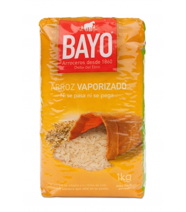 ARROZ VAPORIZADO ESP. HOST. PAQ. 1 KG "BAYO"