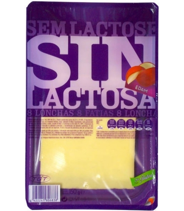 QUESO EDAM SIN LACTOSA LONCHAS 150G "LAFUENTE"