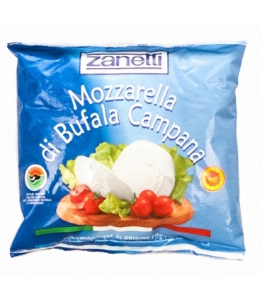 QUESO MOZZARELLA DI BUFALA CAMPANA D.O.P.BOLSA 125G "ZANETTI"