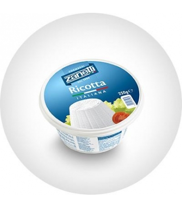 QUESO RICOTTA TARRINA 250G. "ZANETTI"
