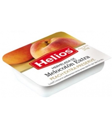 MERMELADA MELOCOTON EXT. PORCION IND. 64X25G."HELIOS"