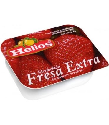 MERMELADA FRESA EXT. PORCION IND. 64X25G."HELIOS"