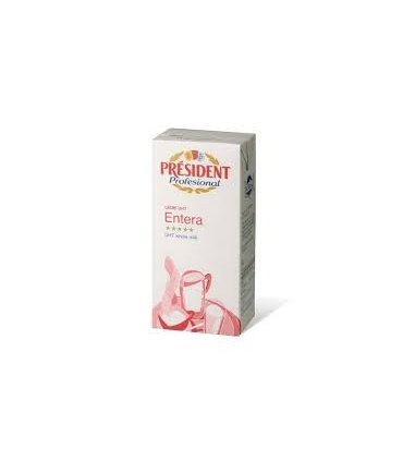 LECHE ENTERA UHT BRIK 1 L "PRESIDENT PROFESIONAL"