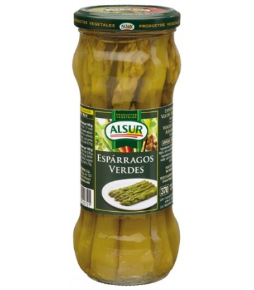 ESPARRAGOS VERDES ENTEROS TARRO 370 "ALSUR"