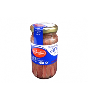 FILETES ANCHOA CANTAB. AC. OL. 16/20 FIL. TARRO 100G "ARLEQUIN"