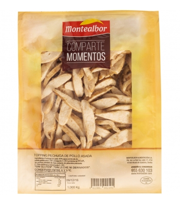 PECHUGA POLLO ASADA TOPPING VACIO 1 KG. "MONTEALBOR"