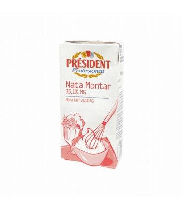 NATA MONTAR UHT 35'1% M.G.BRIK 1 L "PRESIDENT PROF."